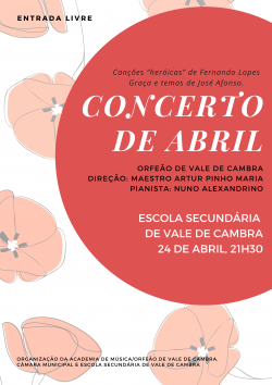Divulgação - Concerto de abril - Orfeão de Vale de Cambra